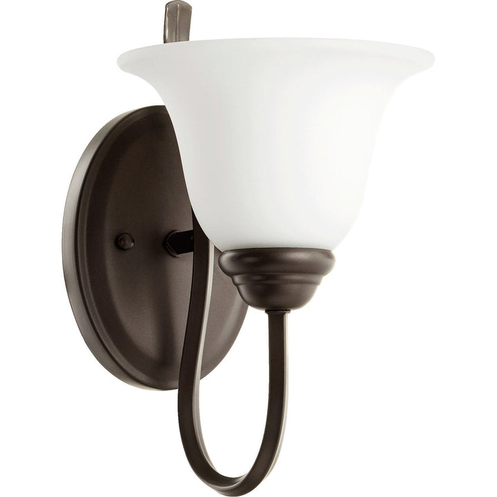 Quorum Spencer 5510-1-186 Wall Sconce Light - Oiled Bronze W/ Satin Opal