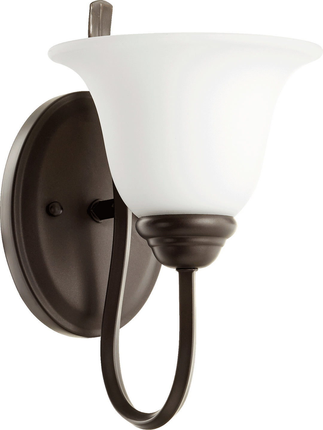 Quorum Spencer 5510-1-186 Wall Sconce Light - Oiled Bronze W/ Satin Opal