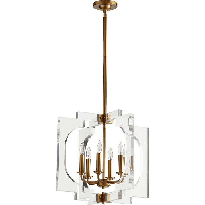 Quorum Broadway 605-6-80 Pendant Light - Aged Brass