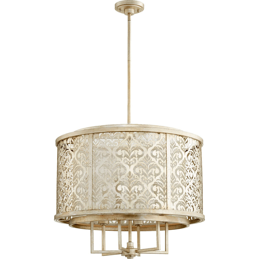 Quorum Bastille 6875-6-60 Pendant Light - Aged Silver Leaf