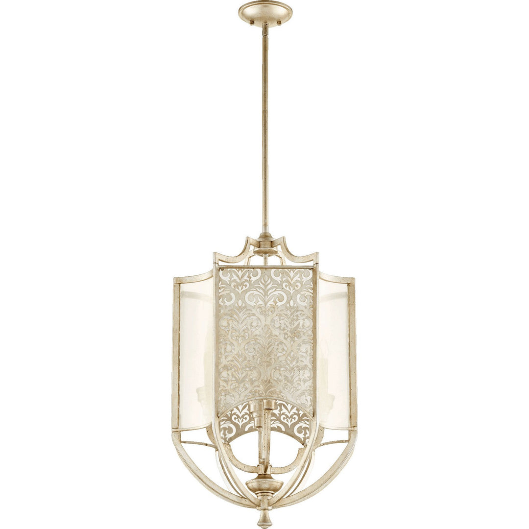 Quorum Bastille 6975-4-60 Pendant Light - Aged Silver Leaf