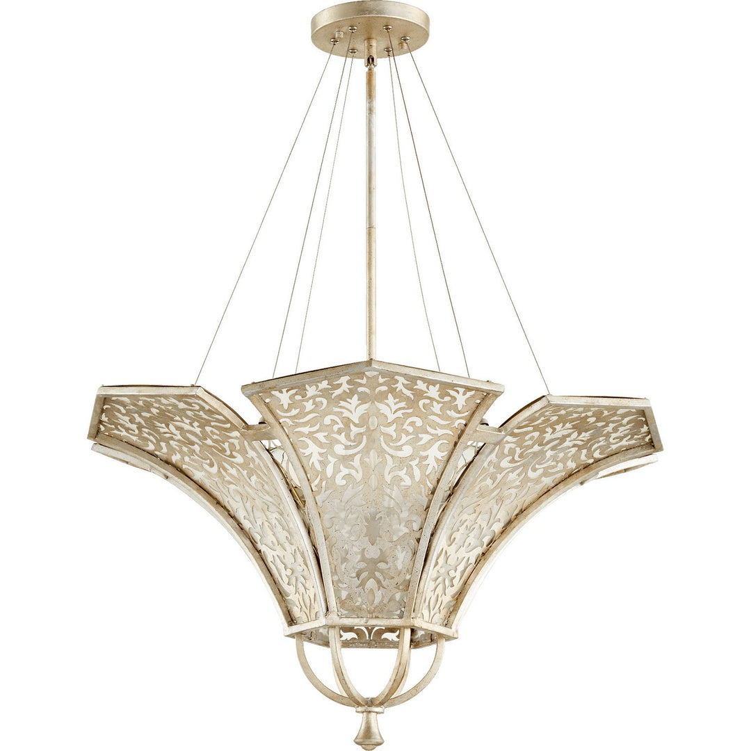 Quorum Bastille 875-4-60 Pendant Light - Aged Silver Leaf