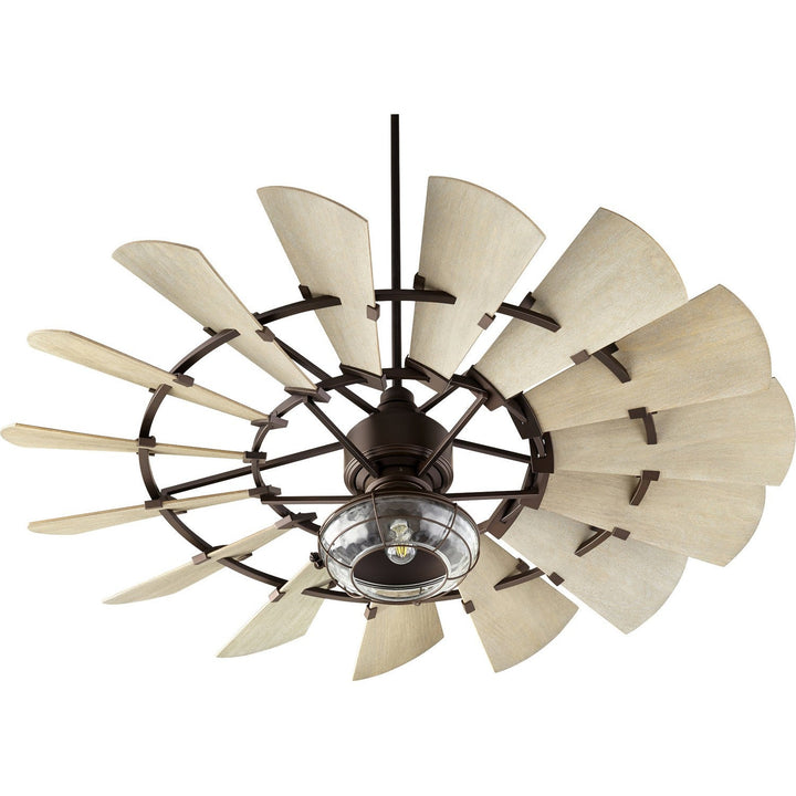 Quorum Windmill 96015-86 Ceiling Fan 60 in. - Oiled Bronze, Weathered Oak