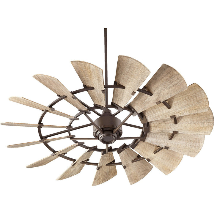 Quorum Windmill 96015-86 Ceiling Fan 60 in. - Oiled Bronze, Weathered Oak