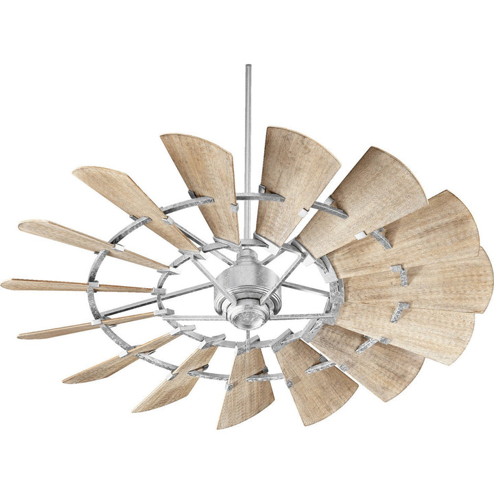 Quorum Windmill 96015-9 Ceiling Fan 60 in. - Galvanized, Weathered Oak