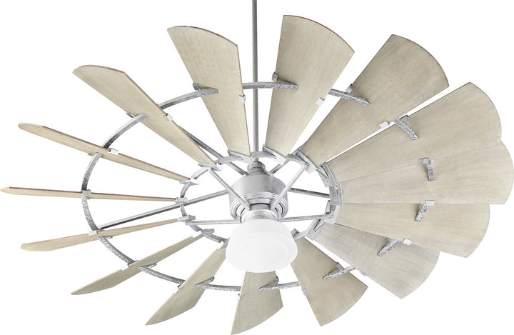 Quorum Windmill 97215-9 Ceiling Fan 72 in. - Galvanized, Weathered Oak