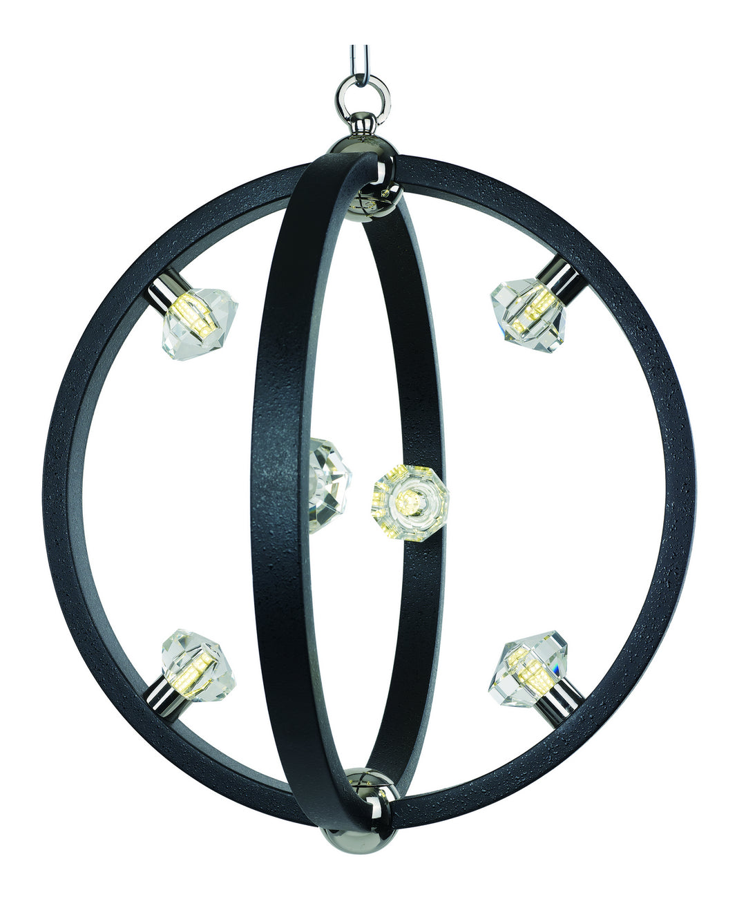 Maxim Equinox LED 39102BCTXBPN Pendant Light - Textured Black / Polished Nickel