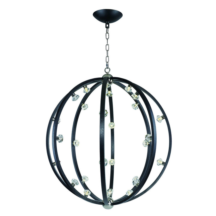 Maxim Equinox LED 39108BCTXBPN Pendant Light - Textured Black / Polished Nickel