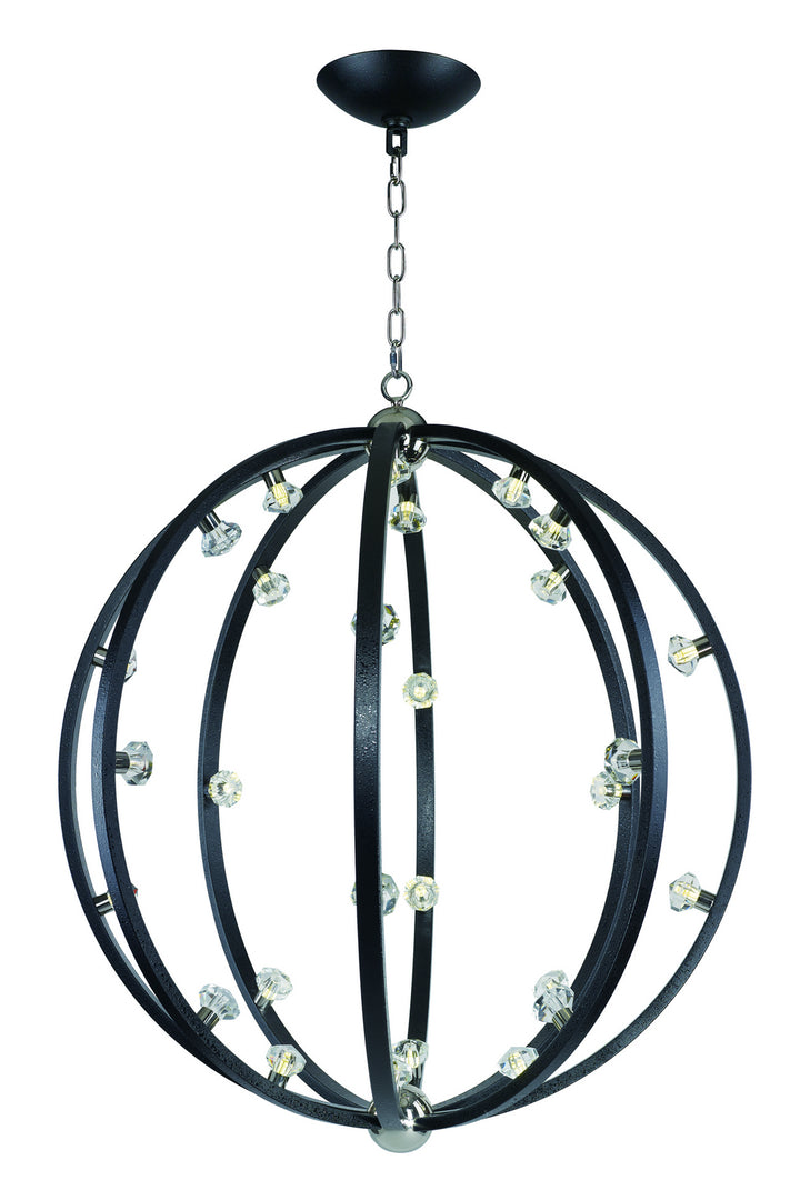 Maxim Equinox LED 39108BCTXBPN Pendant Light - Textured Black / Polished Nickel