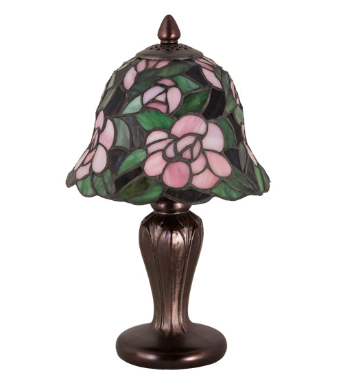 Meyda Tiffany Lighting 70250 Begonia One Light Mini Lamp Lamp Bronze / Dark