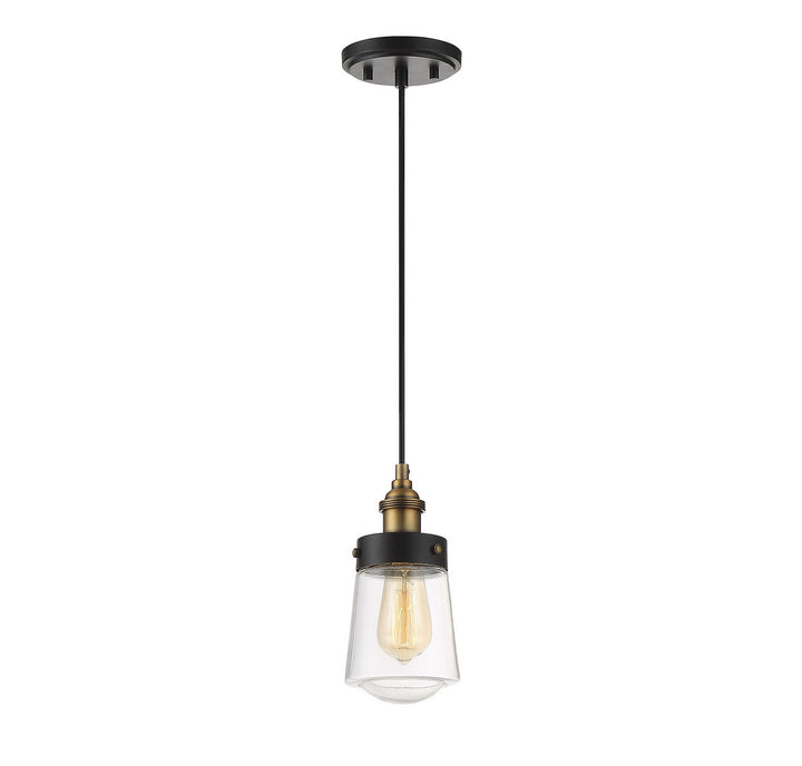 Savoy House Macauley 7-2064-1-51 Pendant Light - Vintage Black with Warm Brass