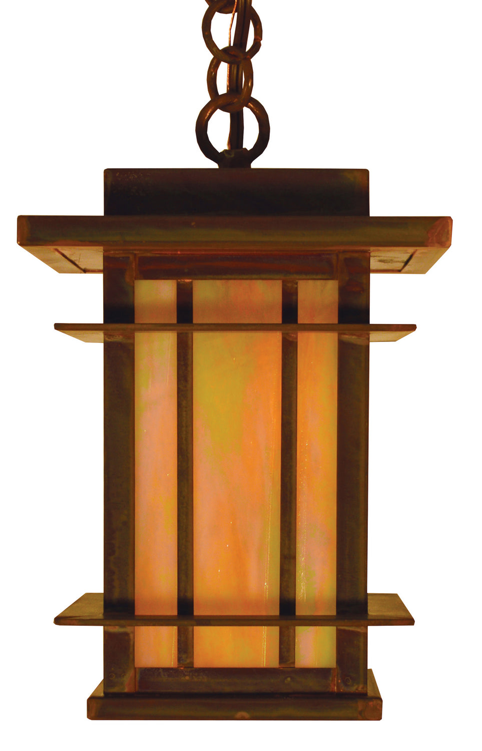Arroyo Lighting OPH-7GW-RC Oak Park One Light Pendant Outdoor Copper/Antique/Verde