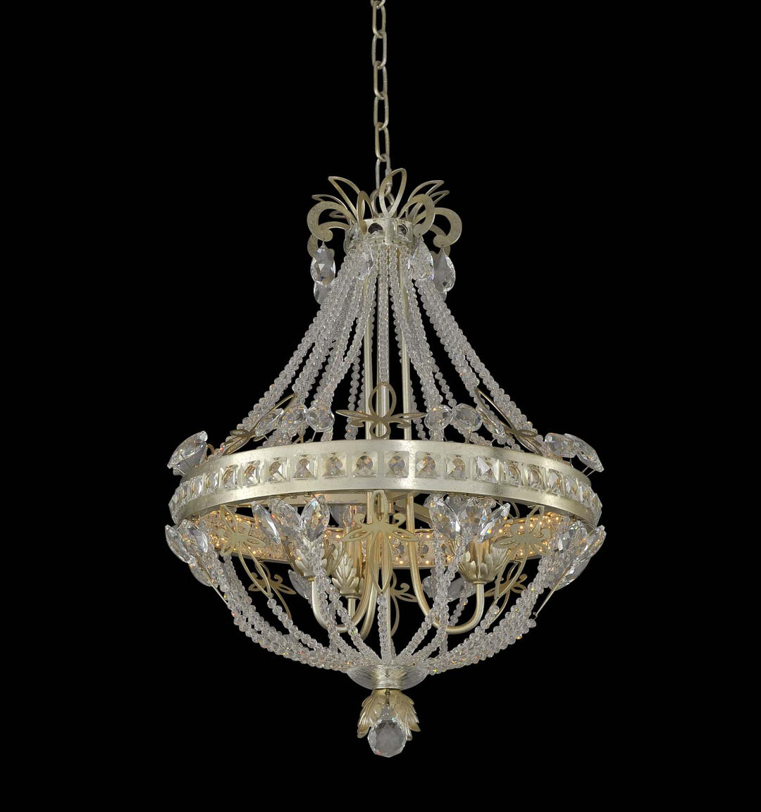 Allegri Orleans 021250-035-FR001 Chandelier Light - Champagne Silver Leaf