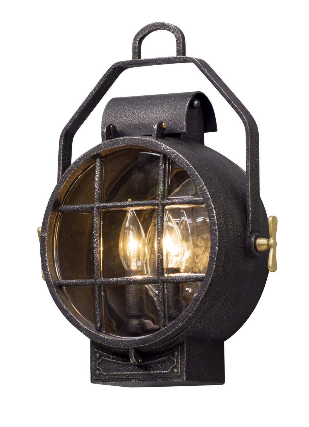 Troy Lighting B5031-APW  Point Lookout Outdoor Aged Silver W Pol Brass