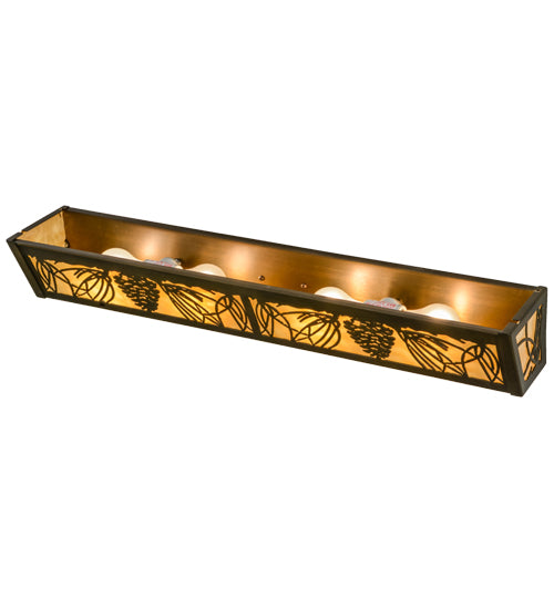 Meyda Tiffany Mountain Pine 70492 Bath Vanity Light 30 in. wide - Antique Copper