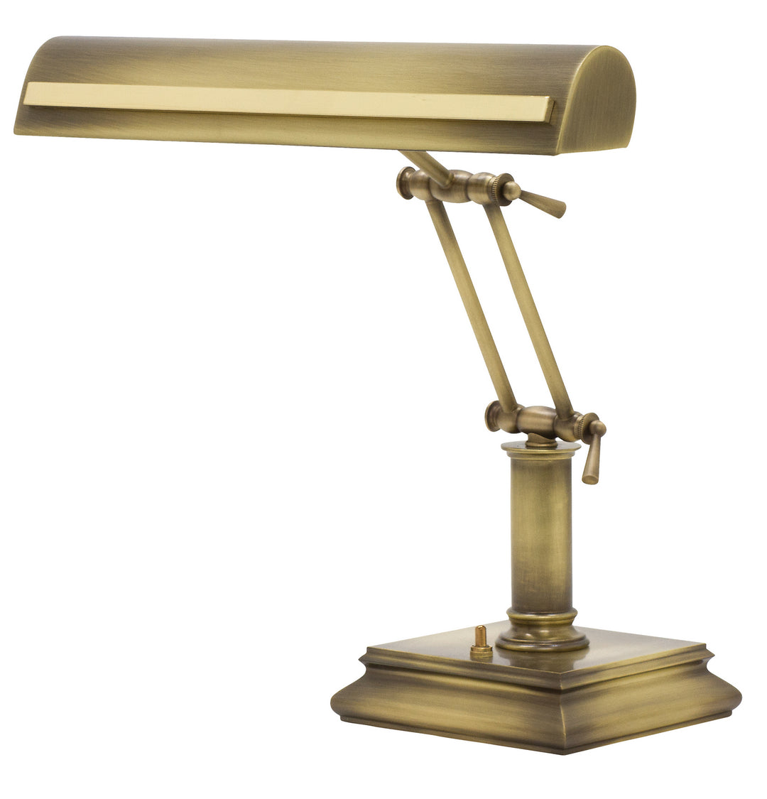 House Of Troy Lighting PS14-201-AB/PB  Piano/Desk Lamp Antique Brass With Polished Brass Accents