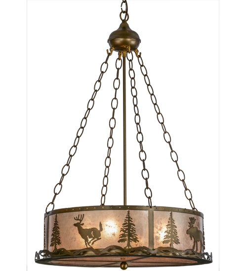 Meyda Tiffany Wildlife At Dusk 70718 Pendant Light - Antique Copper