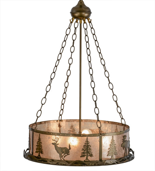 Meyda Tiffany Wildlife At Dusk 70718 Pendant Light - Antique Copper