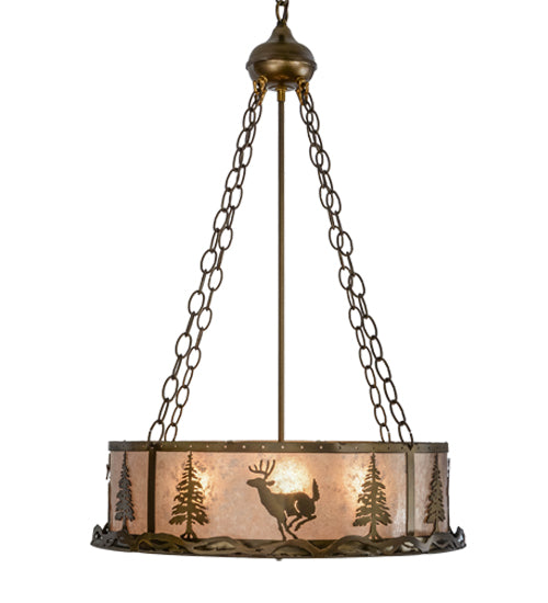 Meyda Tiffany Wildlife At Dusk 70718 Pendant Light - Antique Copper