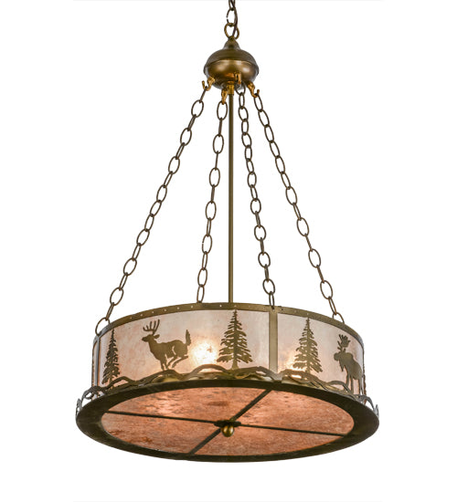 Meyda Tiffany Wildlife At Dusk 70718 Pendant Light - Antique Copper