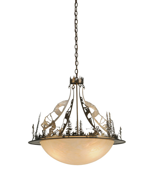 Meyda Tiffany Ski Adventure 70722 Pendant Light - Antique Copper