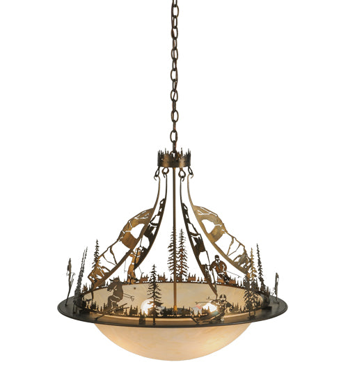 Meyda Tiffany Ski Adventure 70722 Pendant Light - Antique Copper