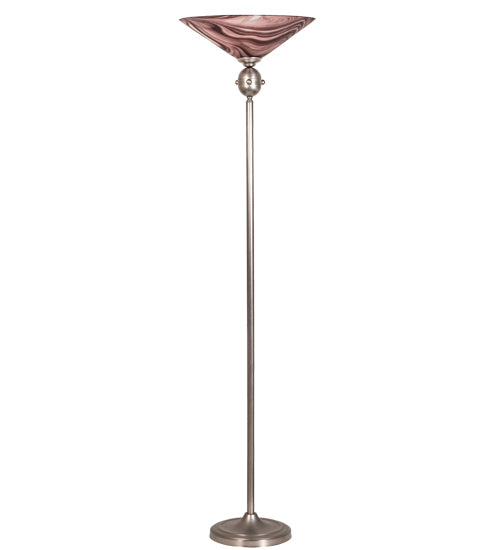 Meyda Tiffany Lighting 70846 Deco Ball One Light Torchiere Lamp Pewter, Nickel, Silver