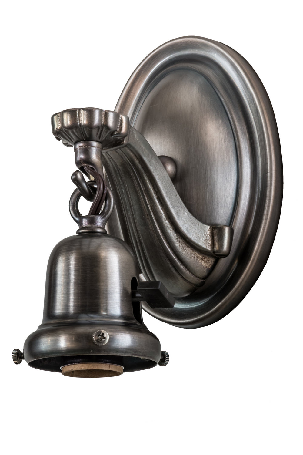 Meyda Tiffany Lighting 105761 Revival One Light Wall Sconce Utility Light Pewter, Nickel, Silver