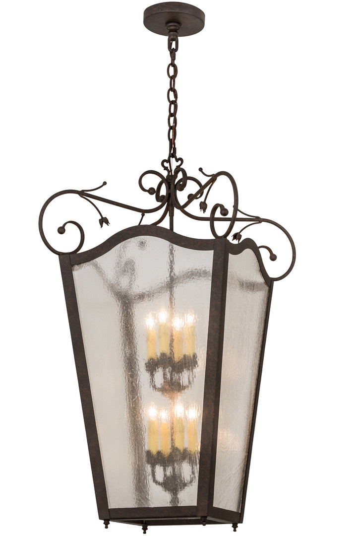 Meyda Tiffany Tessa 120306 Pendant Light - Cajun Spice/Clear Seedy Glass