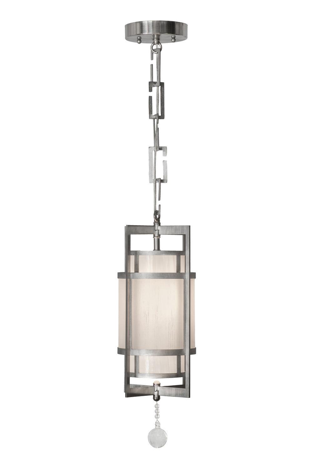 Meyda Tiffany Raiff 162163 Pendant Light - Stainless Steel, Crystal