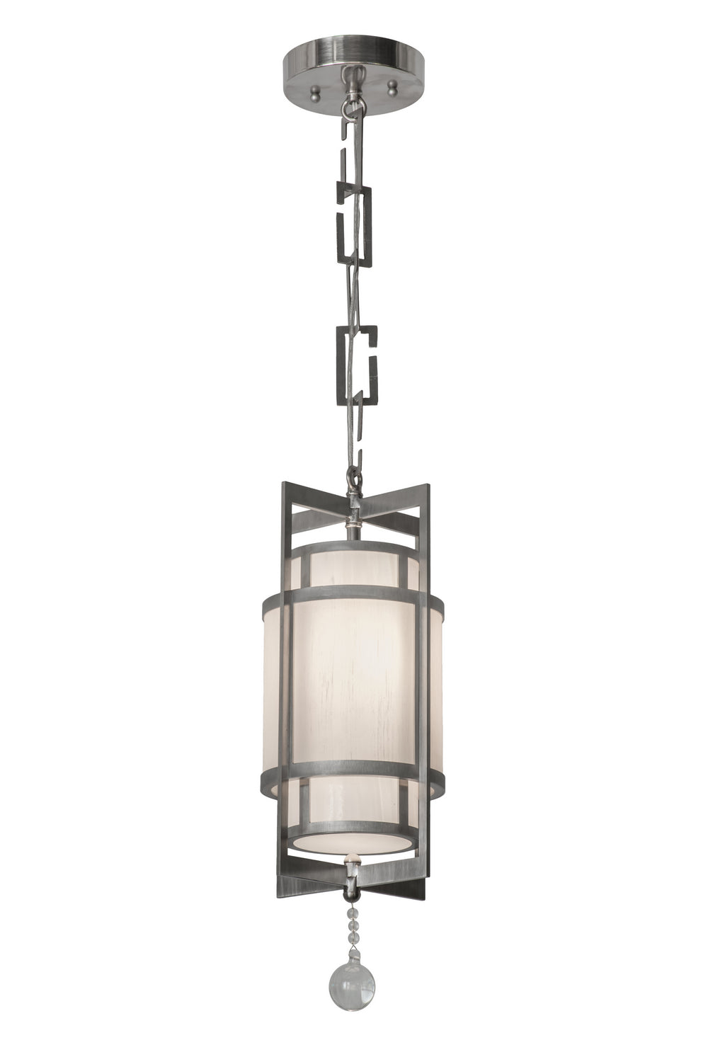 Meyda Tiffany Raiff 162163 Pendant Light - Stainless Steel, Crystal