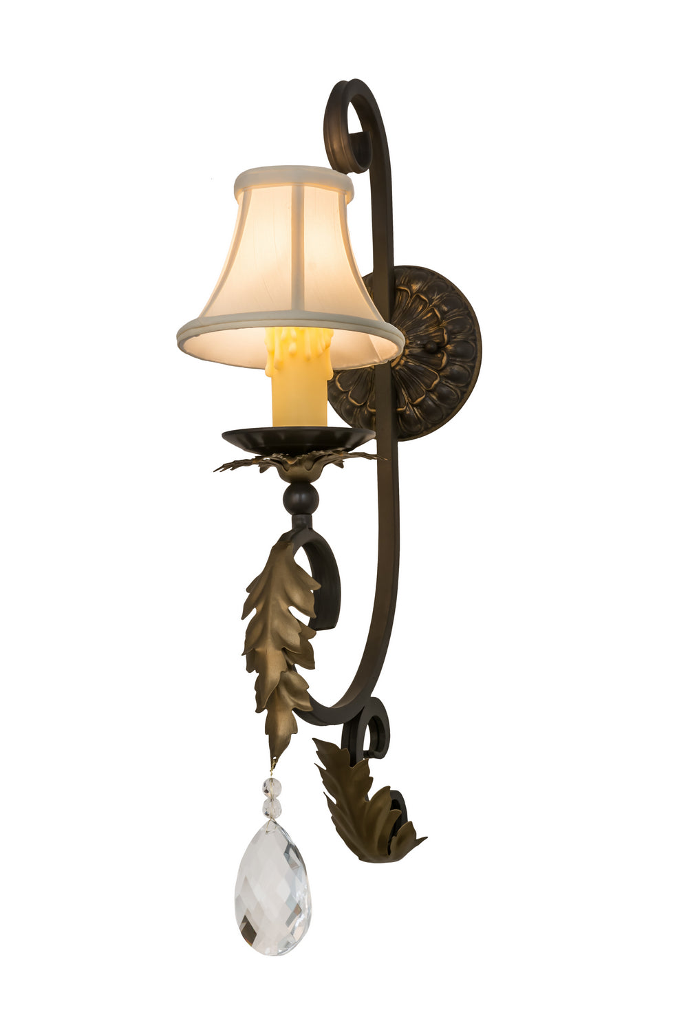 Meyda Tiffany Ingrid 169783 Wall Light - Timeless Bronze,Crystal