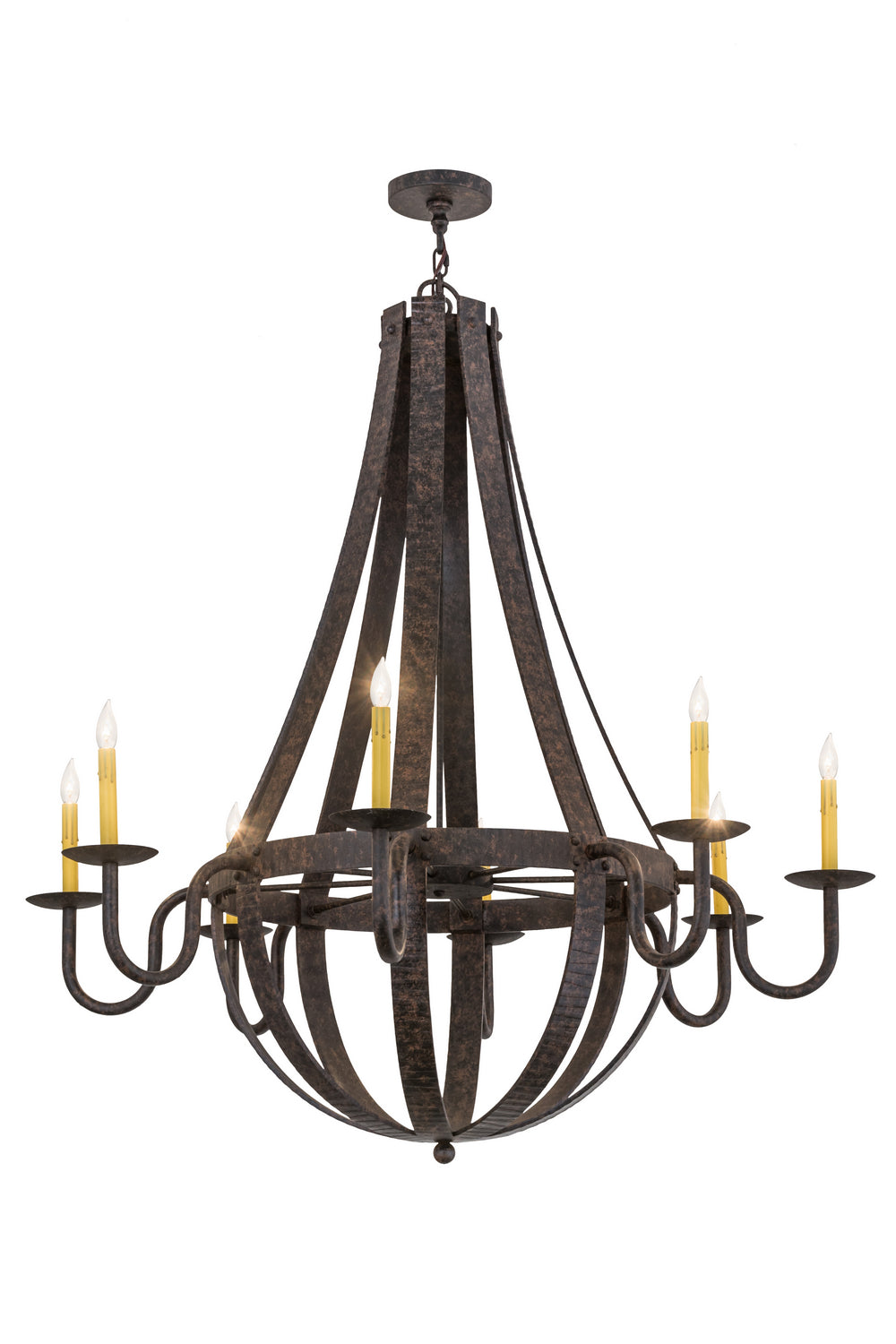 Meyda Tiffany Barrel Stave 169875 Chandelier Light - Mahogany Bronze