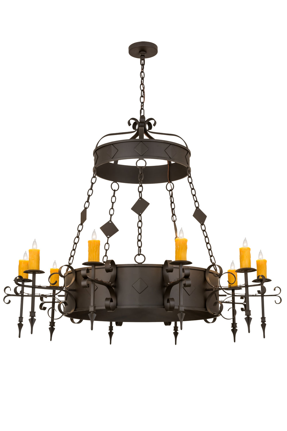 Meyda Tiffany Diamante 171606 Chandelier Light - Oil Rubbed Bronze