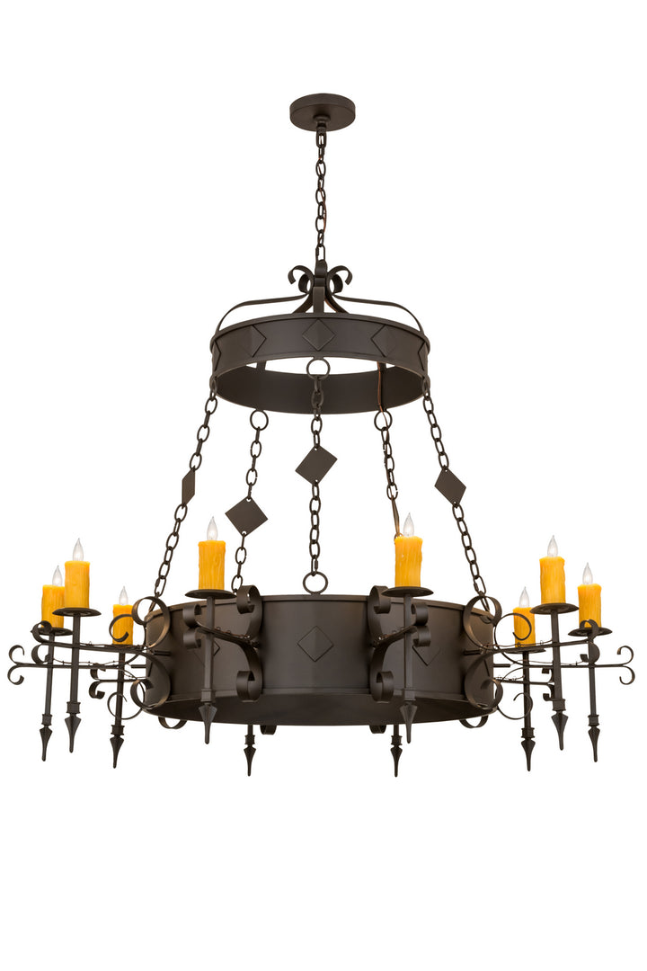 Meyda Tiffany Diamante 171606 Chandelier Light - Oil Rubbed Bronze