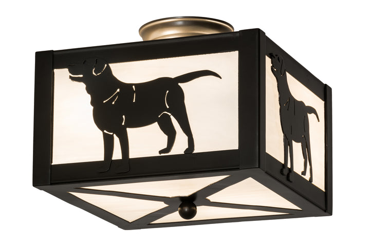 Meyda Tiffany Labrador Retriever 172790 Ceiling Light - Timeless Bronze