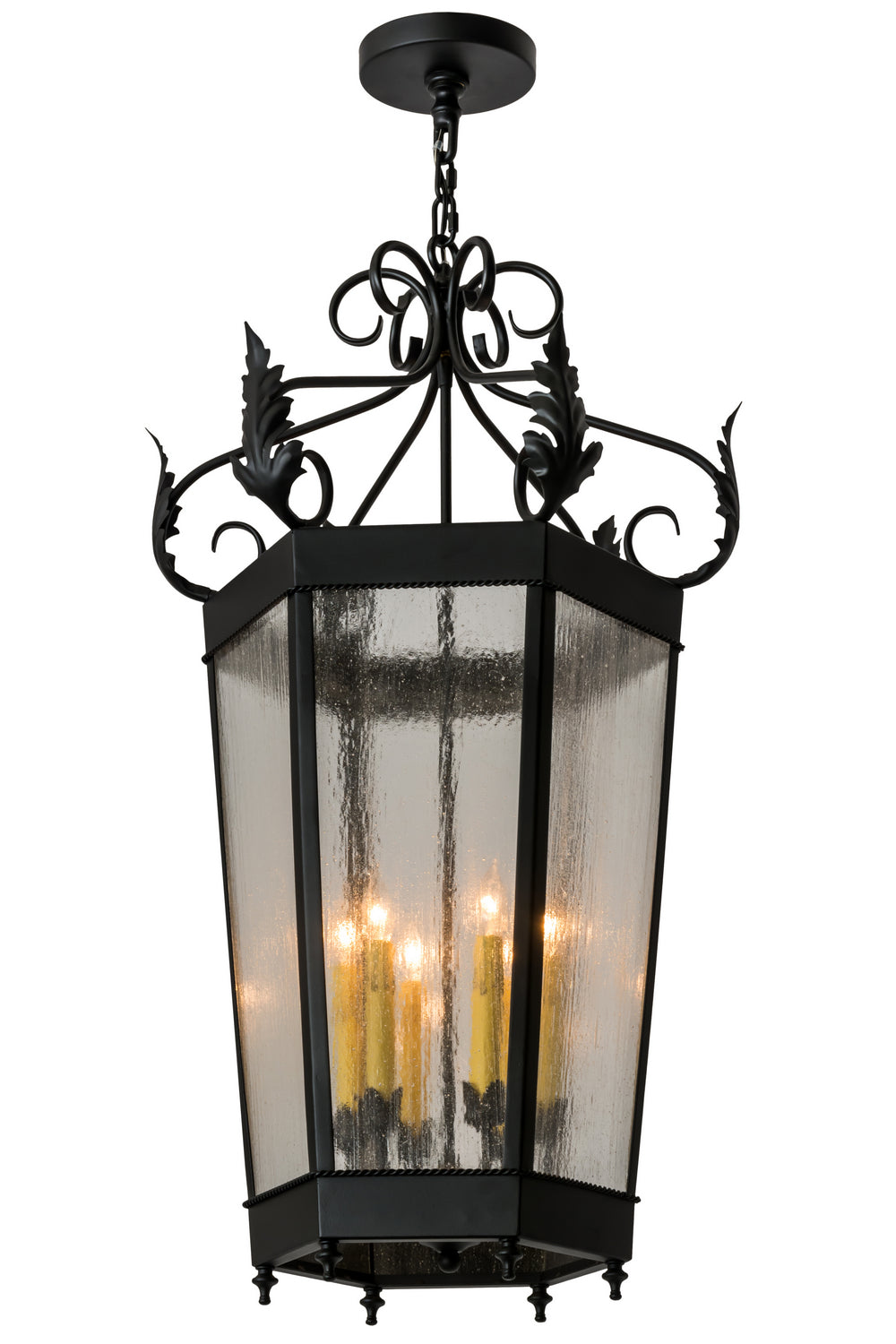 Meyda Tiffany Regency 172965 Pendant Light - Nickel, Transparent Copper