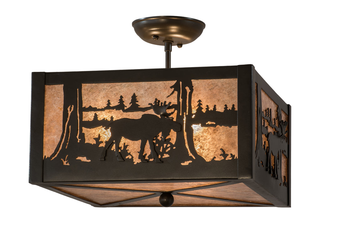 Meyda Tiffany Moose At Lake 172976 Ceiling Light - Timeless Bronze