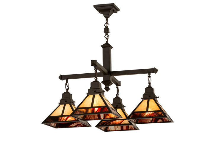 Meyda Tiffany T" Mission" 173176 Chandelier Light - Craftsman Brown,Timeless Bronze