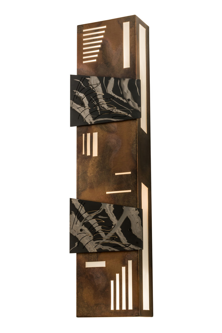 Meyda Tiffany Indigo 173206 Wall Light - Custom,Transparent Copper,Burnished