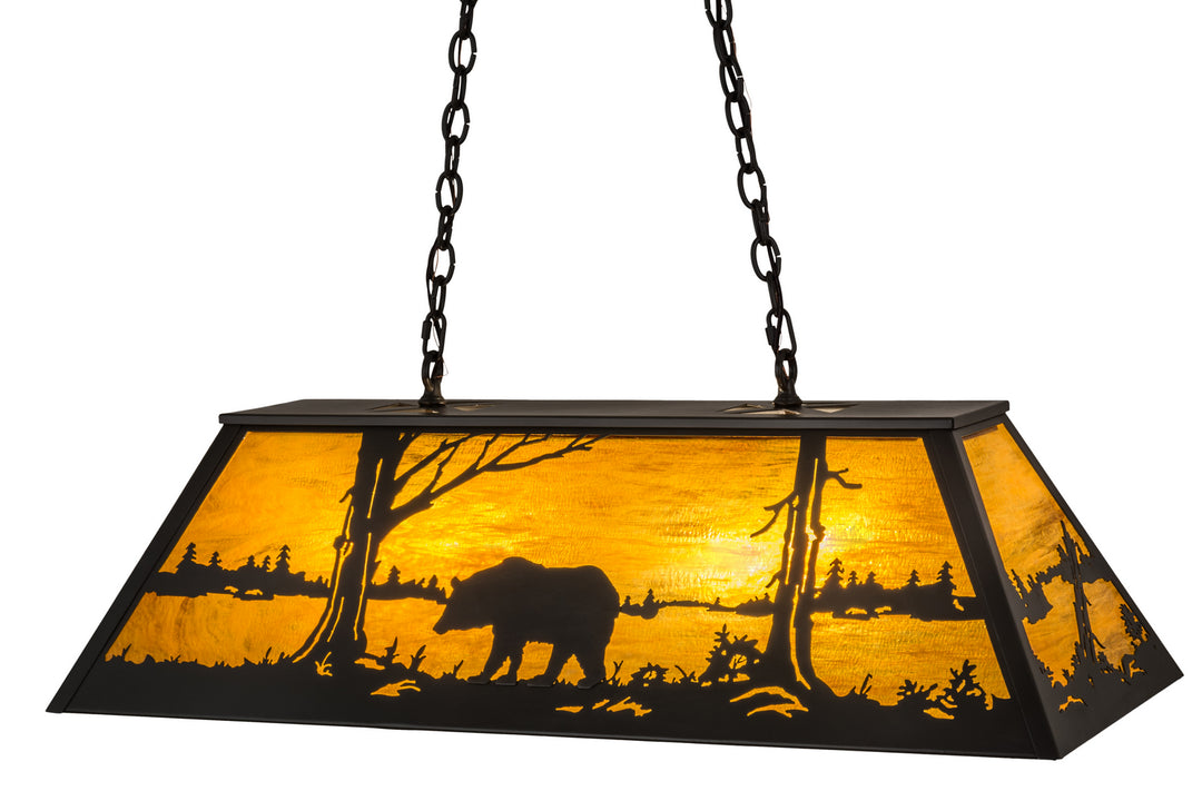Meyda Tiffany Bear At Lake 173487 Pendant Light - Timeless Bronze