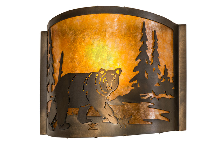 Meyda Tiffany Lone Bear 174066 Wall Light - Antique Copper