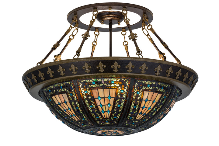 Meyda Tiffany Fleur-De-Lis 174323 Ceiling Light - Copper Vein
