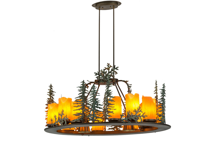 Meyda Tiffany Tall Pines 174864 Chandelier Light - Antique Copper