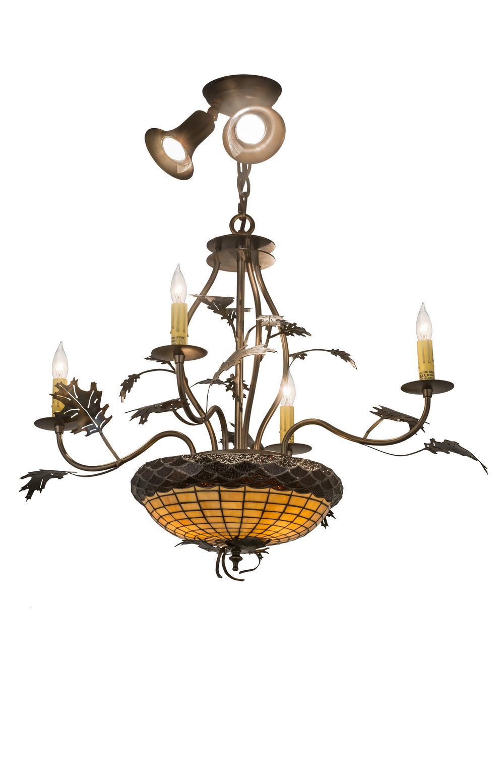 Meyda Tiffany Greenbriar Oak 174910 Chandelier Light - Antique Copper,Burnished