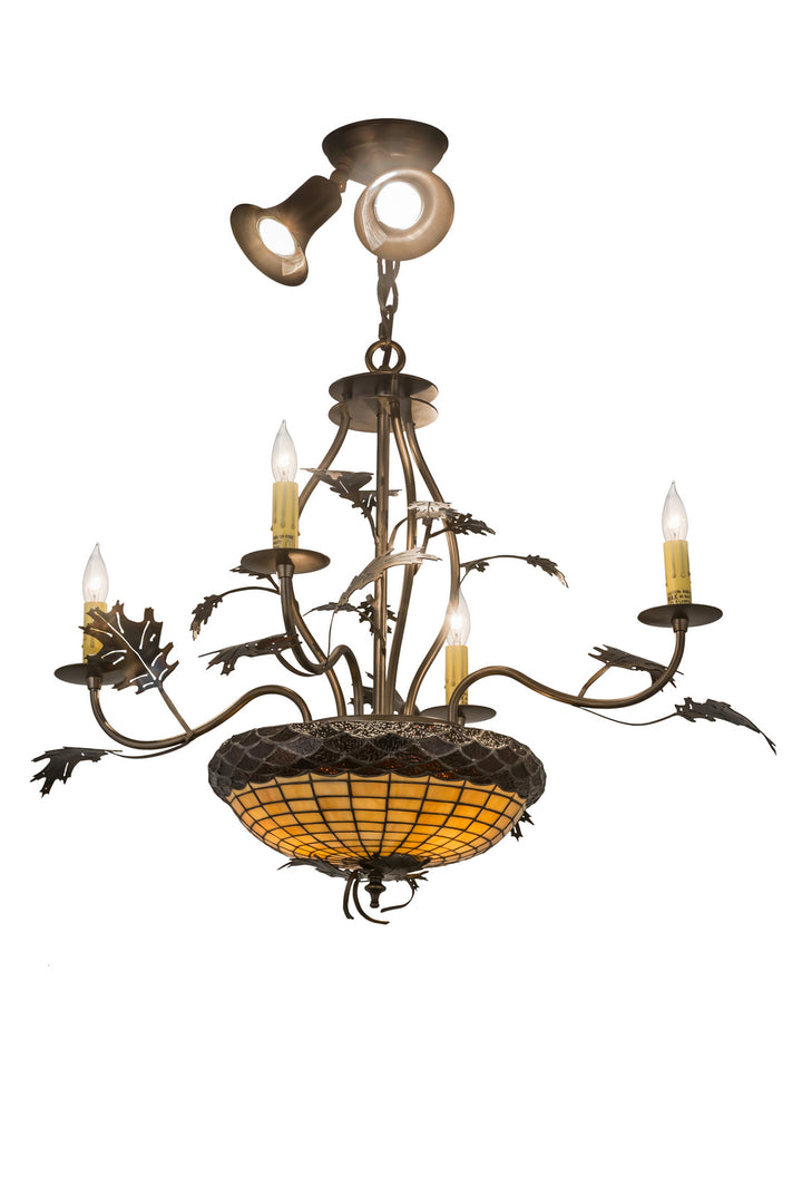 Meyda Tiffany Greenbriar Oak 174910 Chandelier Light - Antique Copper,Burnished