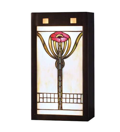 Meyda Tiffany Parker Poppy 71009 Wall Light - Mahogany Bronze