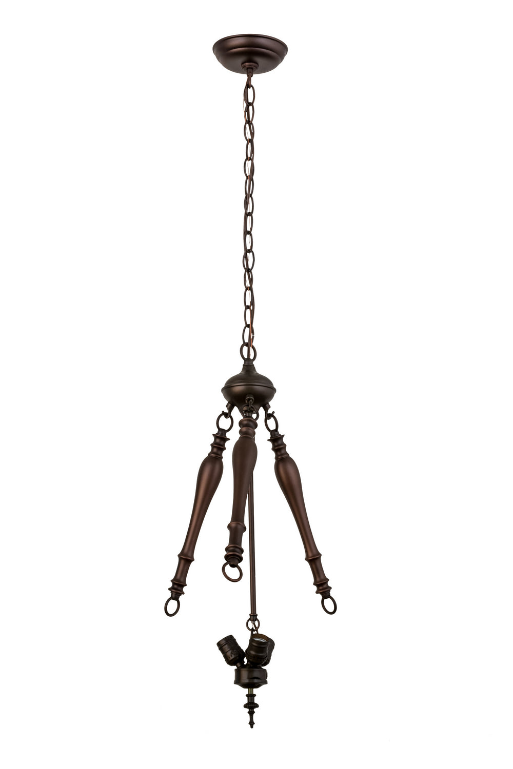 Meyda Tiffany Lighting 30459 Revival Three Light Pendant Hardware Utility Light Bronze / Dark