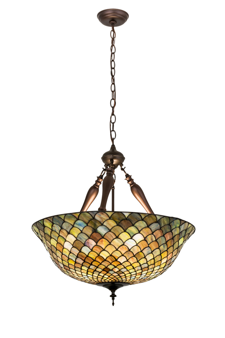 Meyda Tiffany Tiffany Fishscale 31830 Pendant Light - Mahogany Bronze