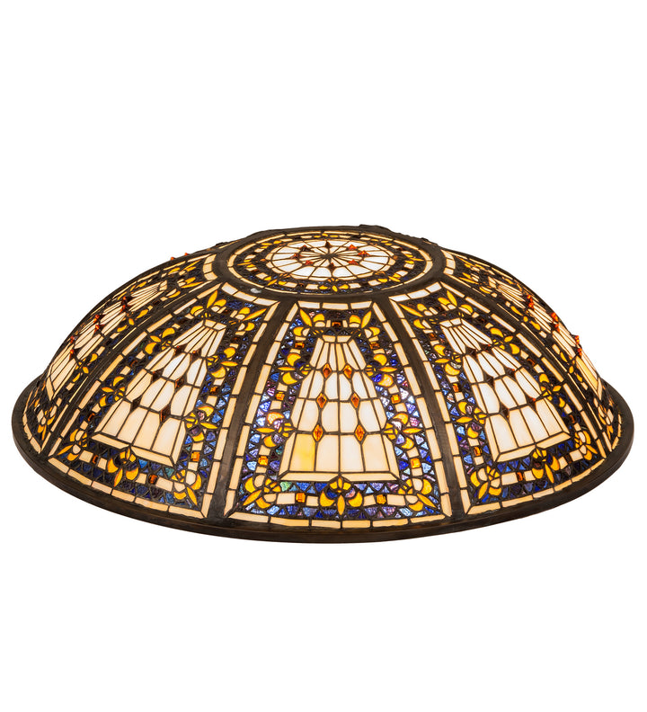 Meyda Tiffany Lighting 50248 Fleur-De-Lis Shade Lamp Shade Multicolored